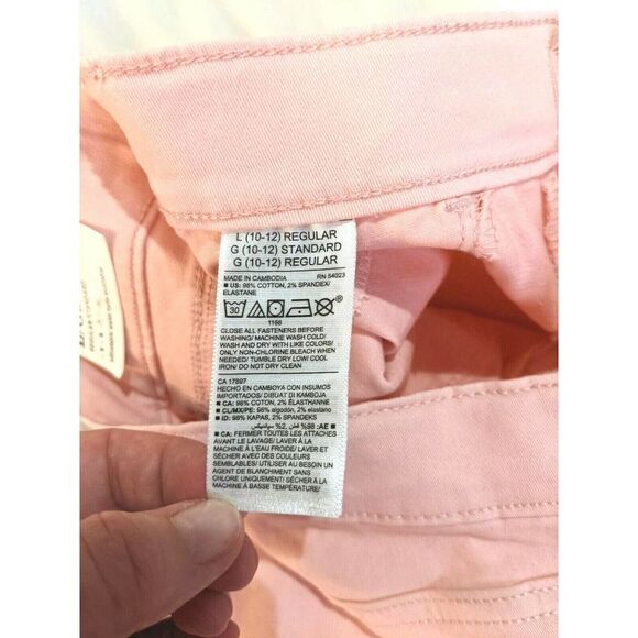 Old Navy Girls Large 10 12 Pink Pants Jeggings Jean Leggings Adjustable New - Picture 5 of 6